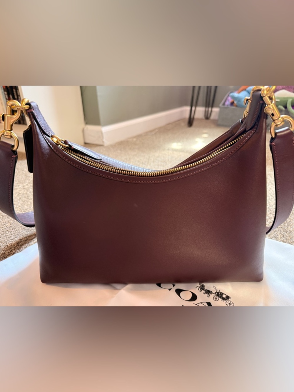 Coach Juliet Shoulder Bag Black Currant - Picture 10 of 12